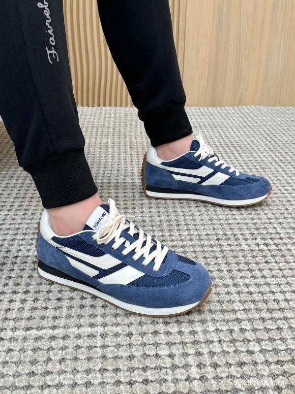 TOM FORD 2025 Spring Summer Fashion Casual Shoes with Classic Color Blocking and Imported Leather Insole - AS00350