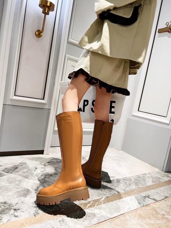 Celine 2025/ss Fall Winter Triomphe Side Zip Knee High Boots - L Y00420