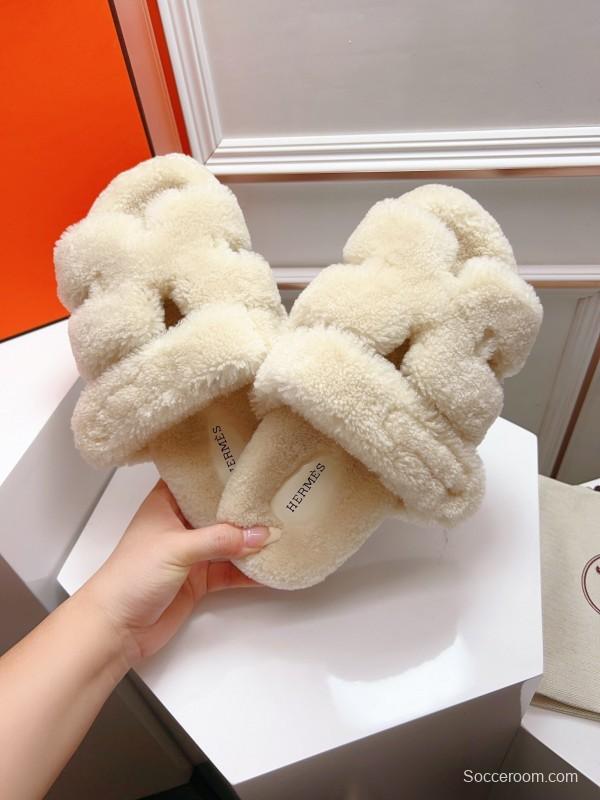 H Love Uncle Shoes Fur Slippers - LY00270