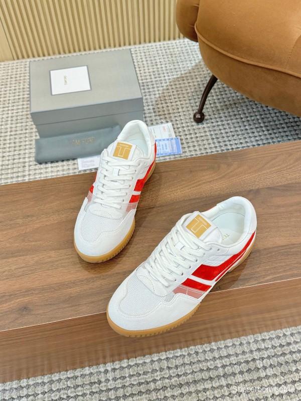 TOM FORD 2025 SS Casual Shoes with Classic Color Blocking and Imported Leather Insole - AS00350