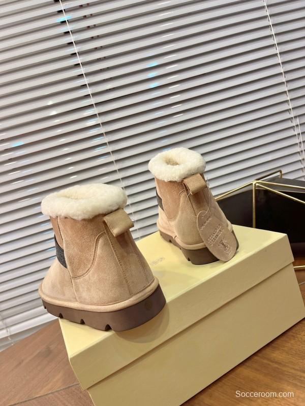 Brunello Cucinelli Winter New Snow Boots Lamb Fur Buns Boots - AS00350