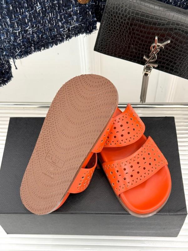 Alaia Spring Summer 2025 Laser-Cut Openwork Casual Sandals - KFY00260