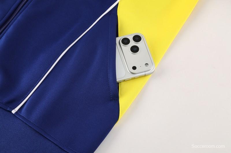 25/26 Arsenal FC Royal Blue Full zipper Jacket Tracksuit+ long pants