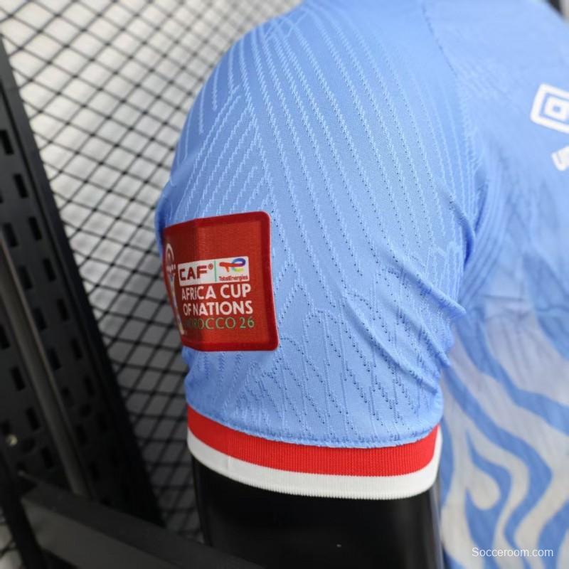 Player Version 2026 DR Congo Home Sky Blue Flame Jersey