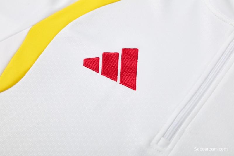 26/27  Colombia White  Half Zipper Jacket Tracksuit  + Long Pants