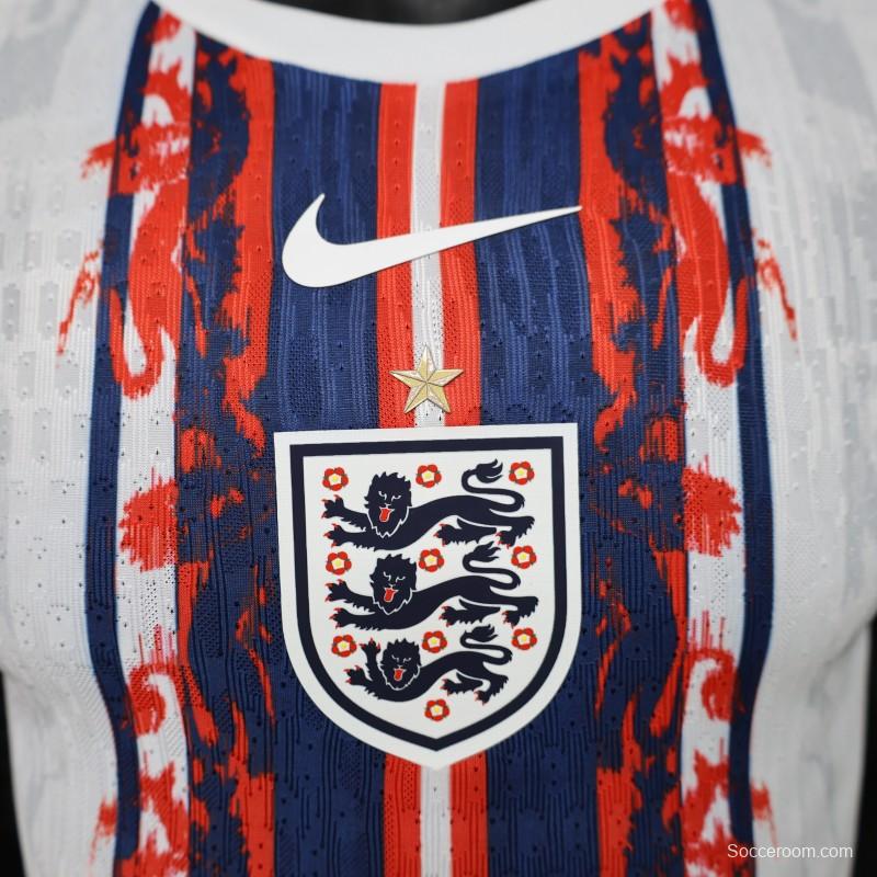 Player Version 2026 England White Blue Red Lion Totem Special Edition Jersey