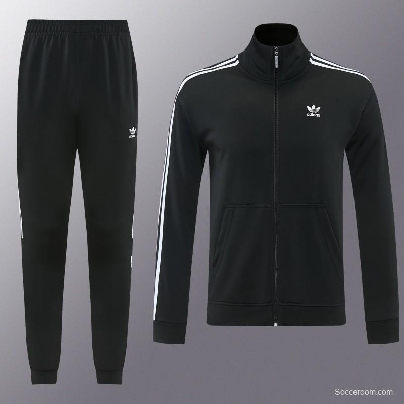 2026 Adidas Black Full Zipper Jacket + Long Pants