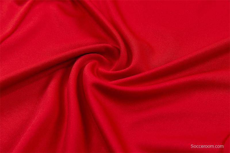 26/27 Spain Home Red Half Zipper Jacket Tracksuit + Long Pants