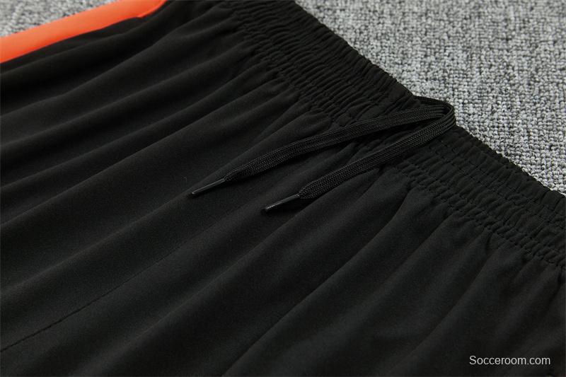 2026 Netherlands Black & Orange  Half Zipper Jacket Tracksuit + Long Pants