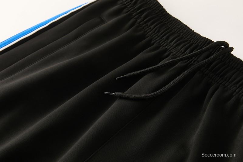 2026/27 Adidas Originals Black & Royal Blue Full Zipper Jacket Tracksuit + Long Pants