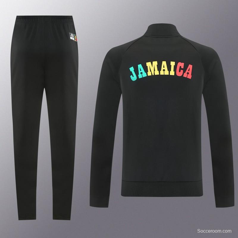 2026/27 Jamaica  Black  Full Zipper Jacket Tracksuit + Long Pants
