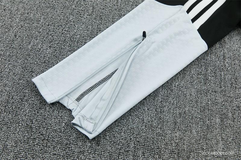 2026 Spain Black & White Half Zipper Jacket Tracksuit + Long Pants