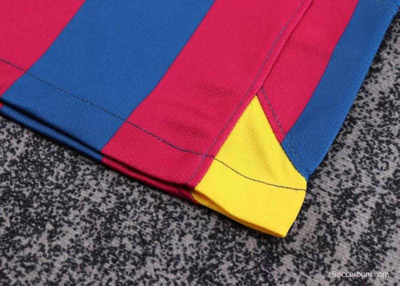 Retro Kids 05/06 Barcelona Home League Version Long Sleeve Jersey