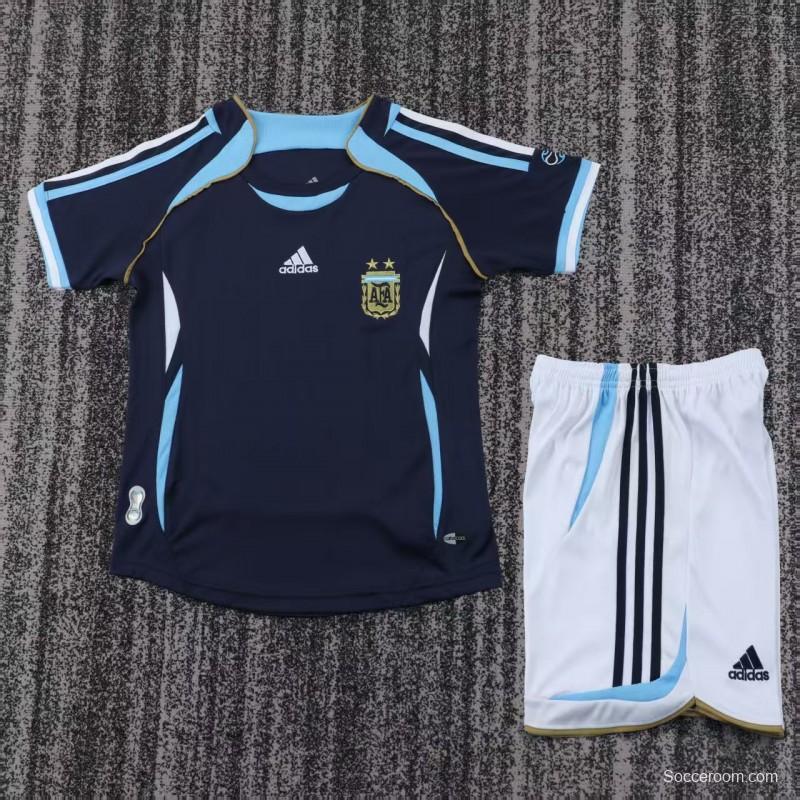 Retro Kids 2006 Argentina Away Jersey
