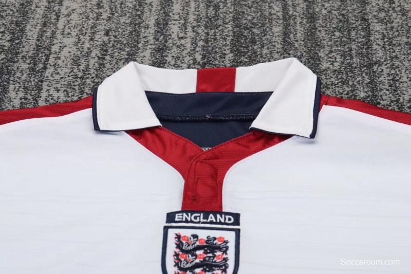 Retro 2003/04 Kids England White Home Jersey