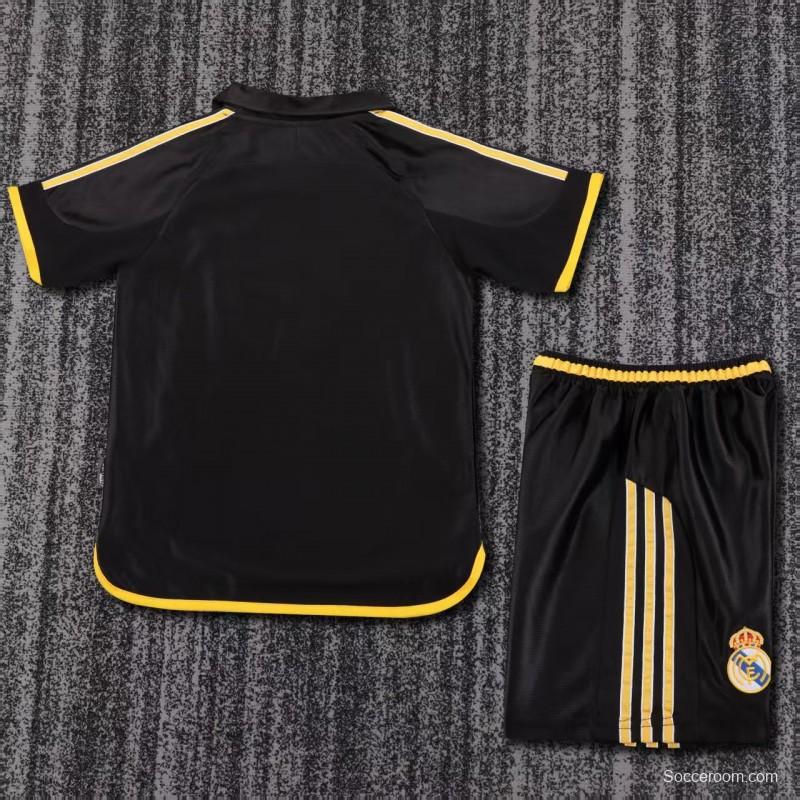 Retro Kids 99/01 Real Madrid Away Black Jersey