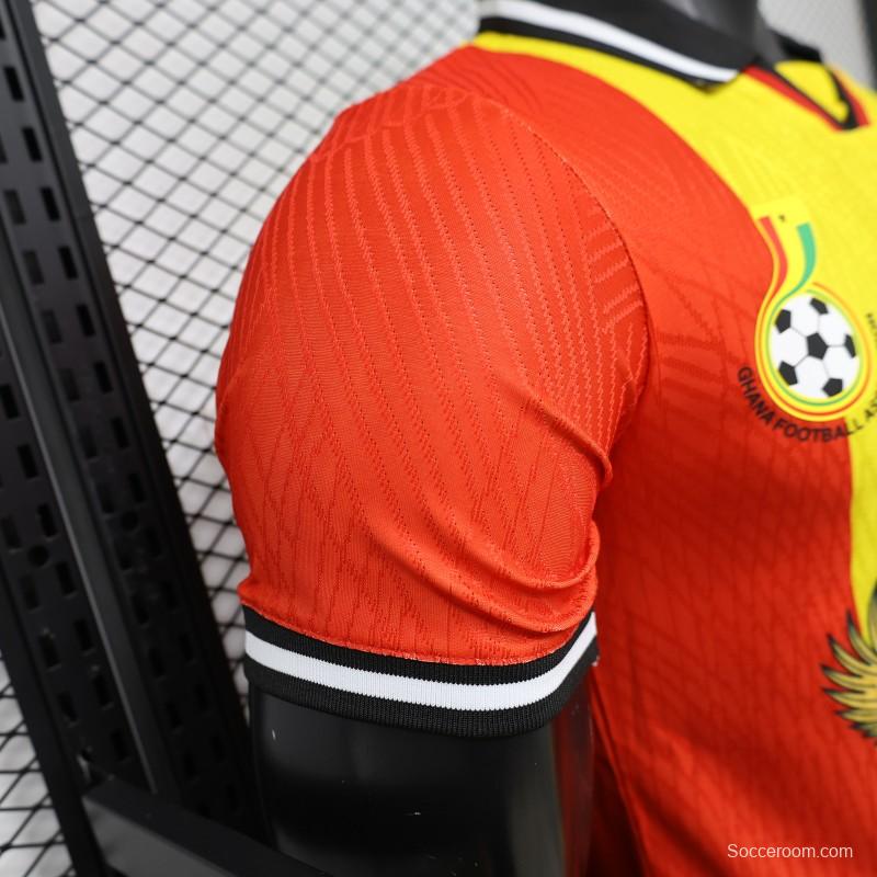 Player Version 2026 Ghana Special Edition Yellow Red Green with National Coat of Arms & Flag Jersey