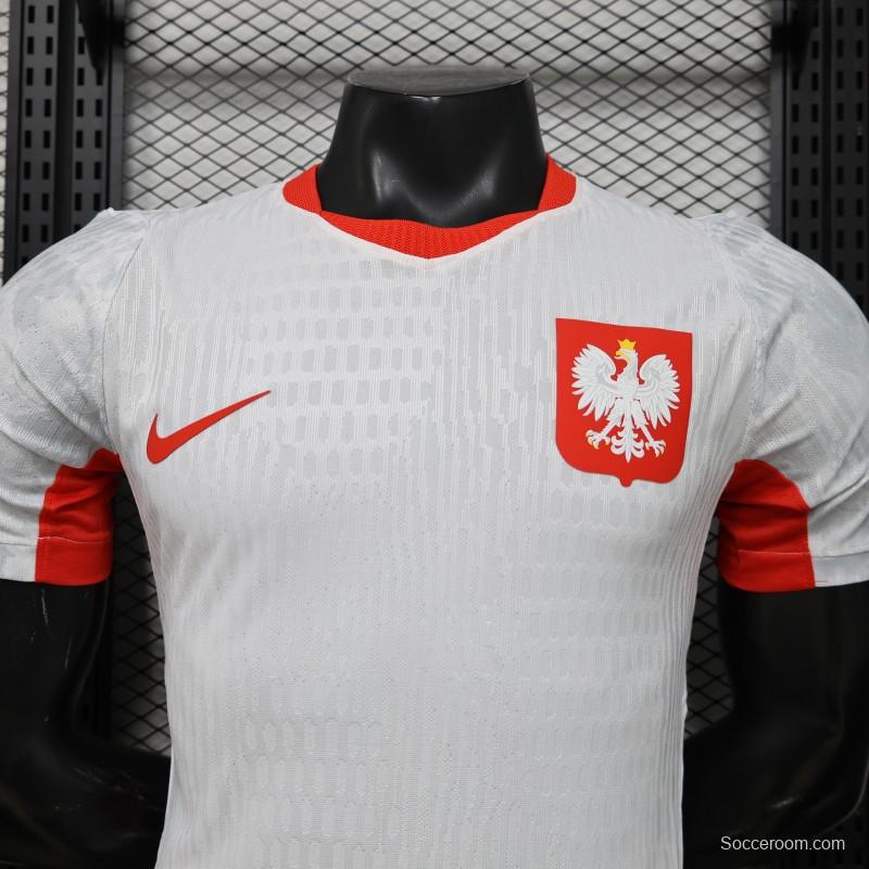 Player Version 2026 Poland Home White  Jersey