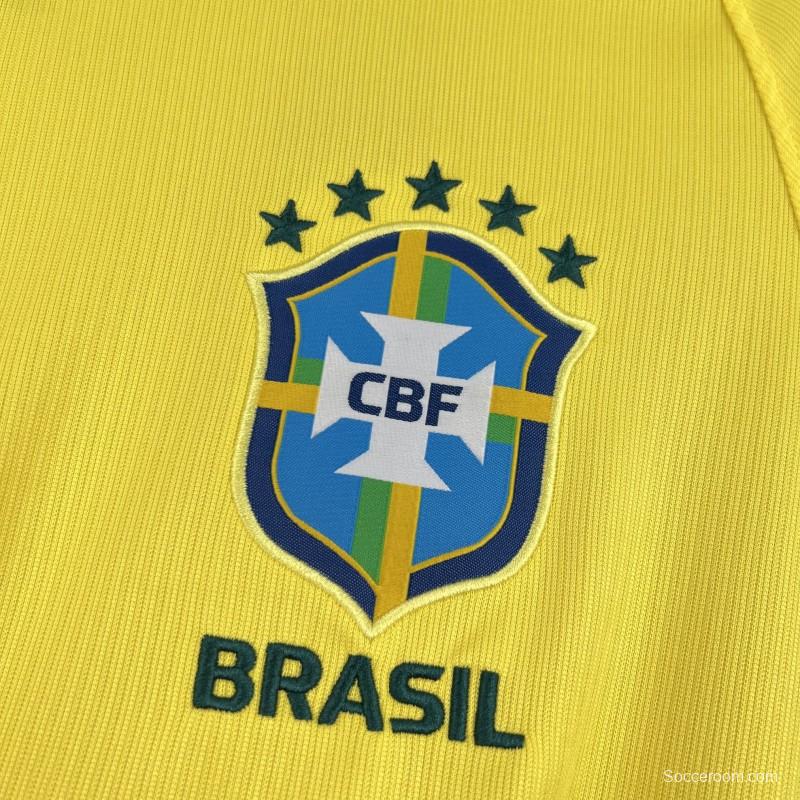 2026 Mens Brazil World Cup Home Long Sleeve Jersey
