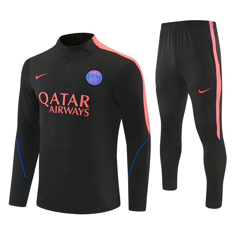 Player Version 26/27 Paris Black Half Zipper Jacket+Long Pants