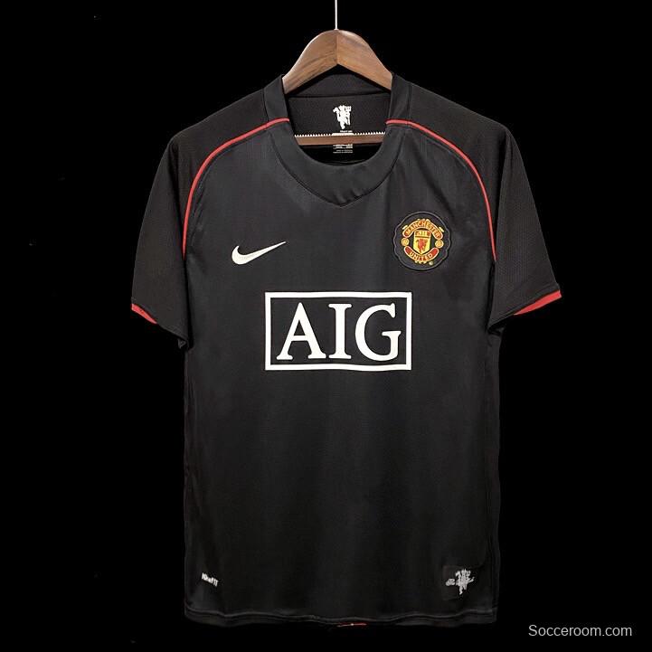 Retro 07/08 Manchester United Away Black Jersey