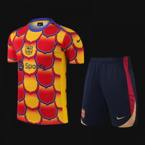 23/24 Barcelona Cotton Chinese New Year Pre-Match Short Sleeve Jersey+Shorts