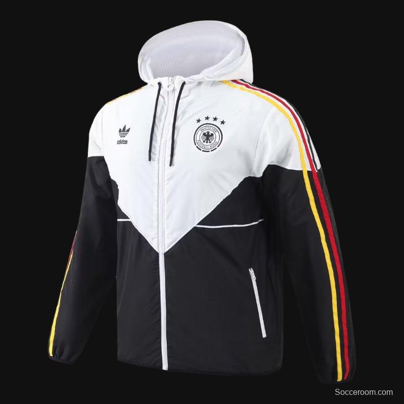 2024 Germany White/Black Windbreaker