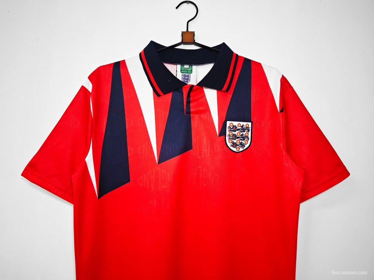 Retro 1992 England Away Red Jersey