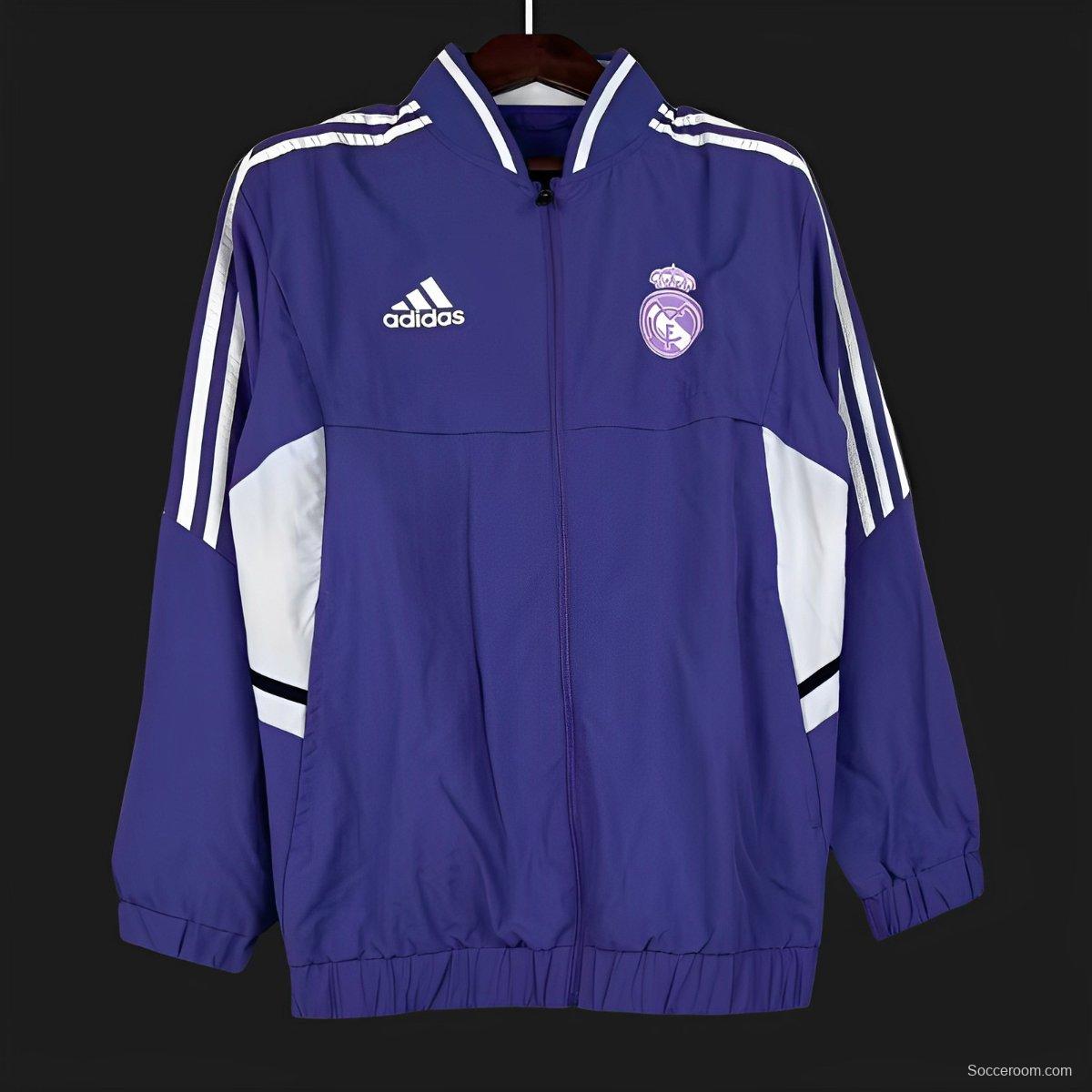 24/25 Real Madrid Blue Windbreaker