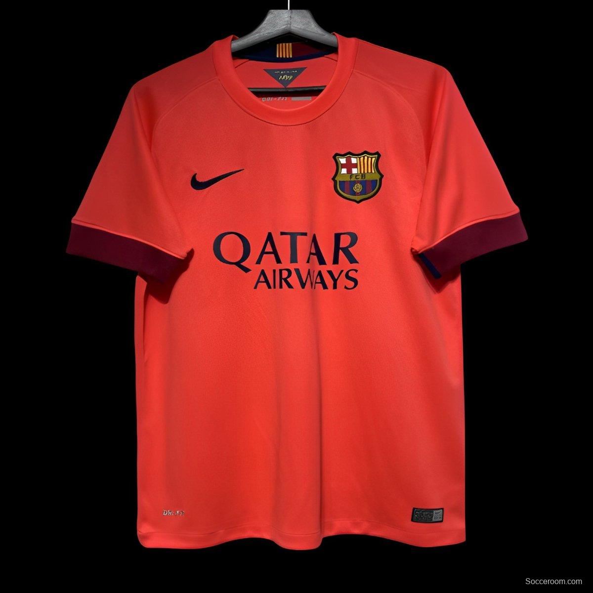Retro 14/15 Barcelona Away Orange Jersey