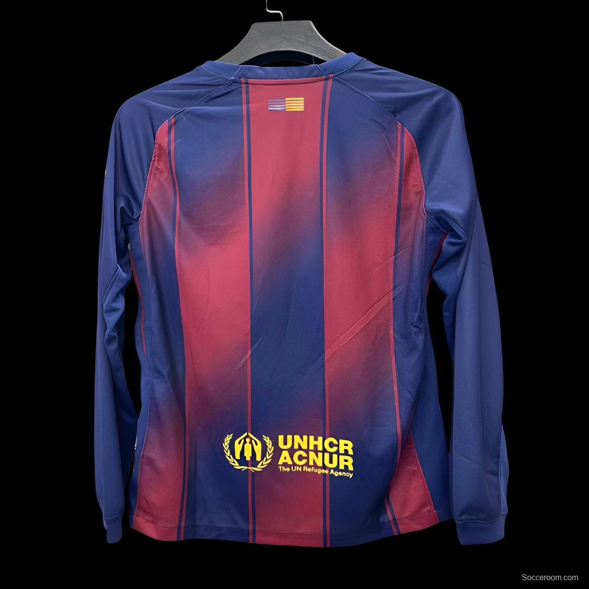 25/26 Barcelona Home Long Sleeve Jersey