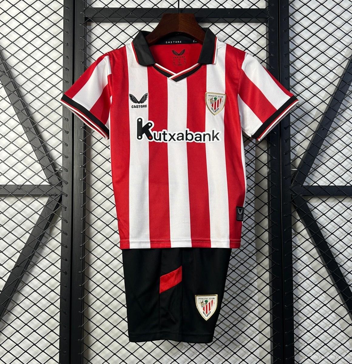 25/26 Kids Athletic Bilbao Home Size 16-28 Jersey