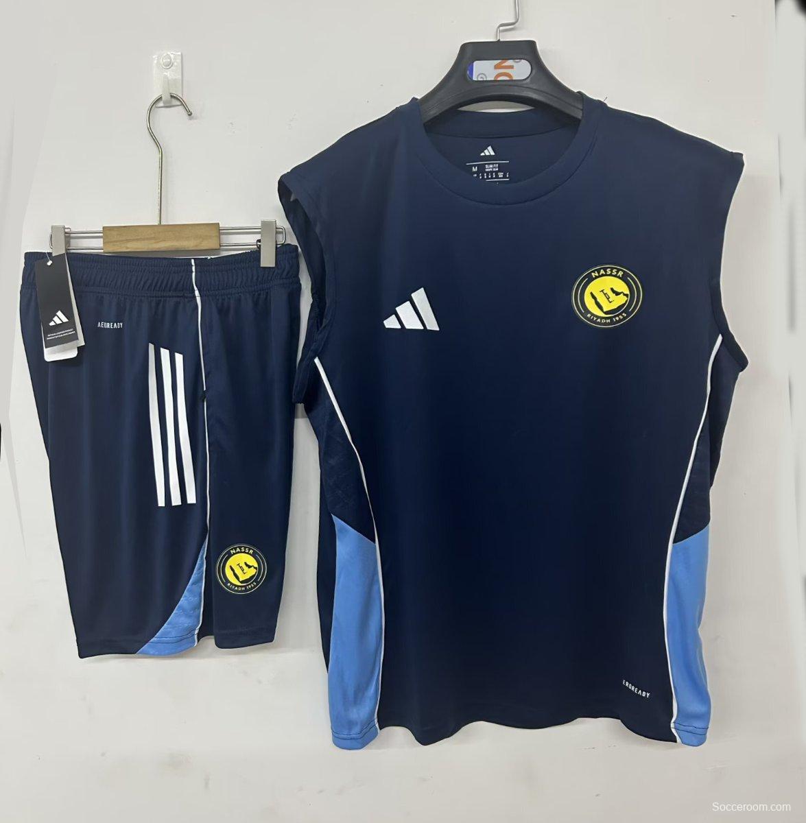 25/26 Al-Nassr Vest Jersey Royal Blue+ Shorts