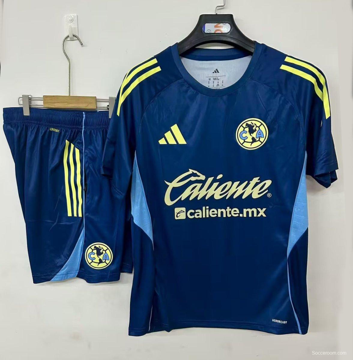 25/26 Club America Pre-Match Training Jersey Uniform Royal Blue+ Shorts