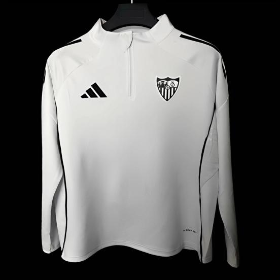 25/26 Sevilla White Half Zipper Jacket