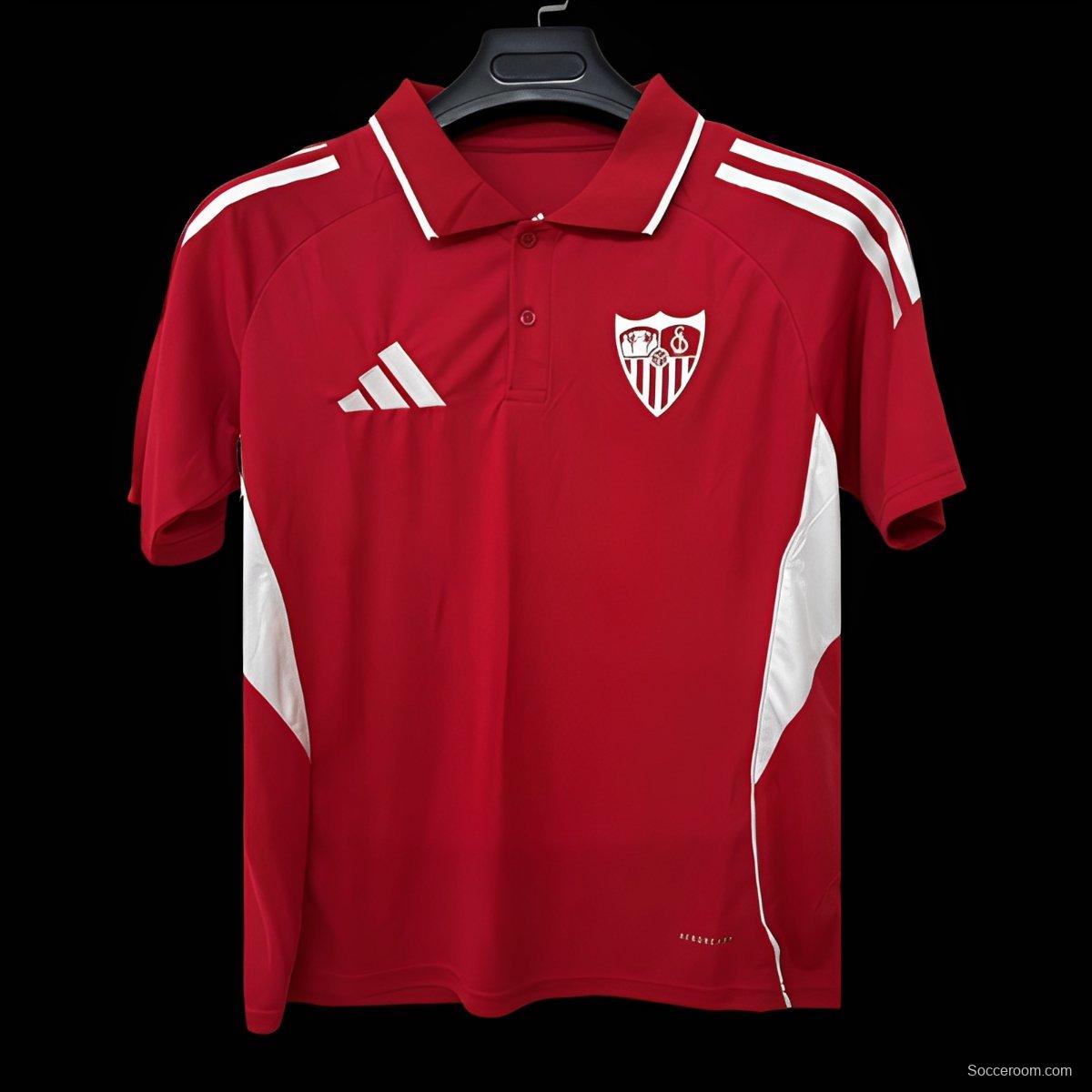 25/26 Sevilla Red POLO Jersey