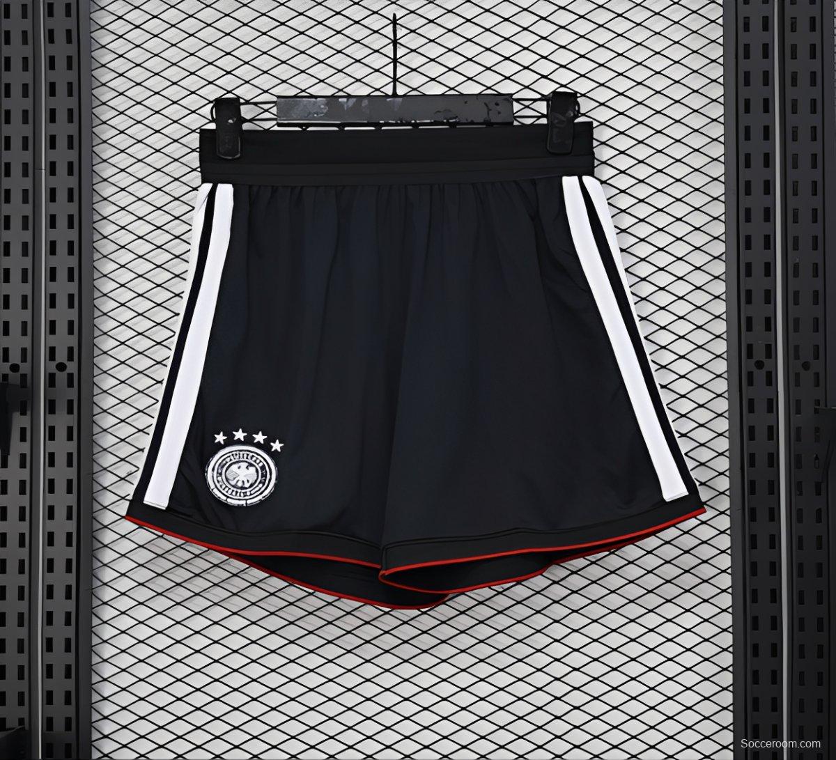 2026 Player Version Germany Black with White Stripes Shorts