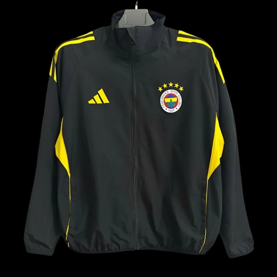 25/26 Fenerbahce Black Full Zipper Windbreaker