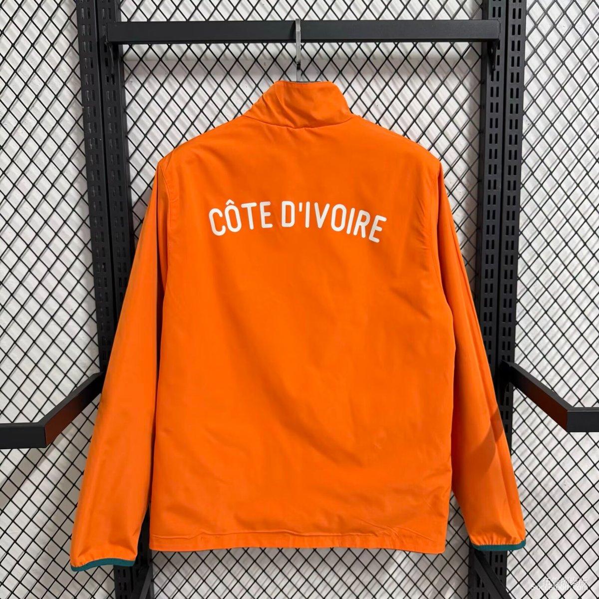 2026 Ivory Costa Orange Full Zipper Windbreaker