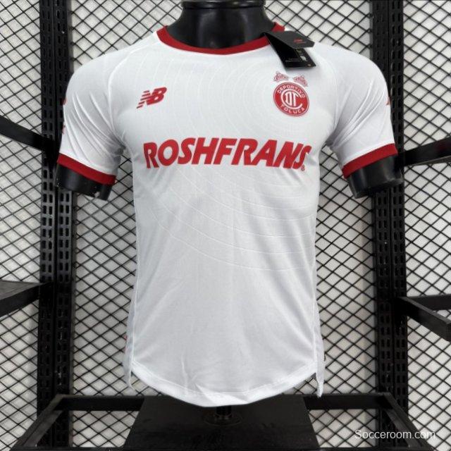 Player Version 26/27 Deportivo Toluca FC New Balance Away White Red Jersey