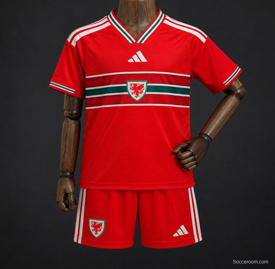 2026 Kids Wales Home Jersey