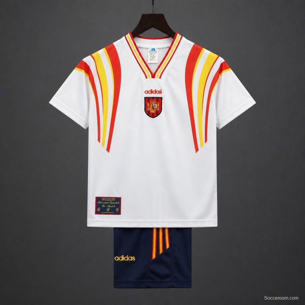 Retro 1996 Kids Spain Third WhiteJersey